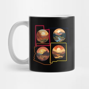 Four Corners, Arizona, Colorado, New Mexico and Utah, traveler Mug